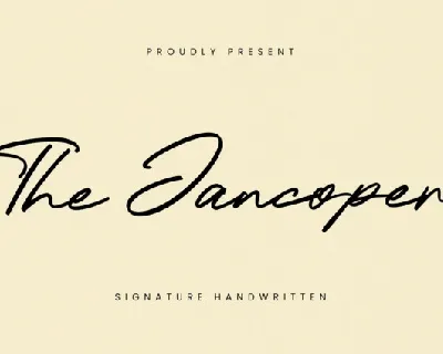 The Jancoper font