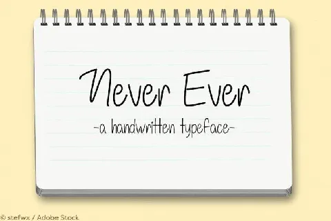 Never Ever font