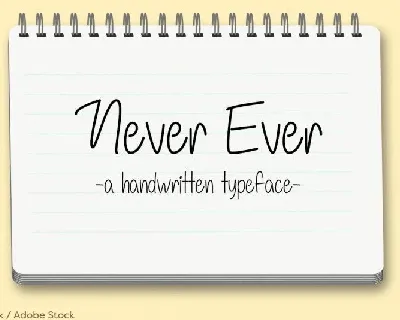 Never Ever font