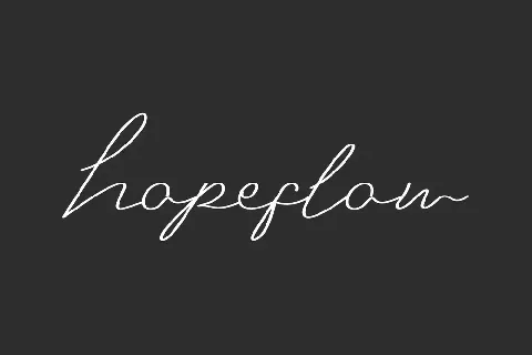 Hopeflow Demo font