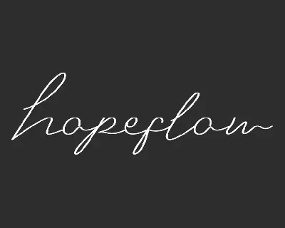 Hopeflow Demo font