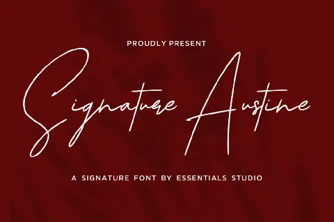 Signature Austine font