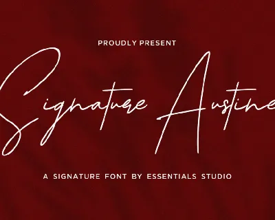 Signature Austine font