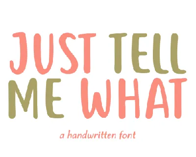 Just tell me what font