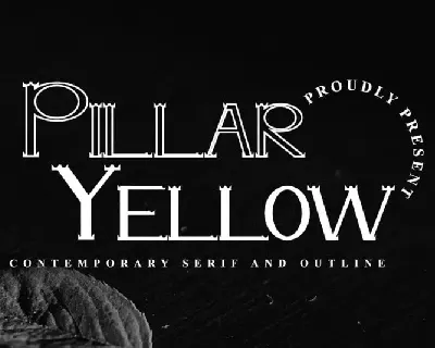 Pillar Yellow Display font