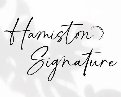 Hamiston Signature font