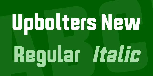 Upbolters New font