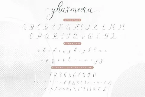 Yhasmeera Calligraphy font