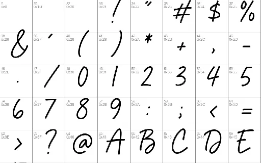 Fingerline font