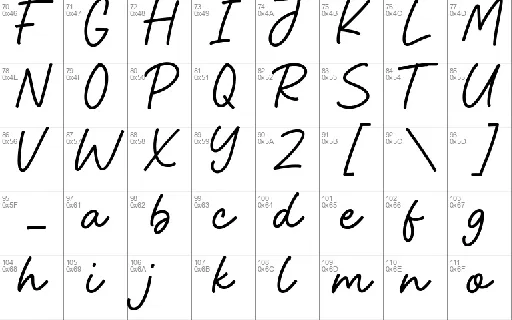 Fingerline font