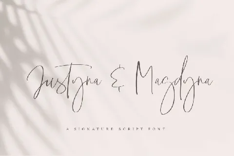 Justyna And Magdyna font