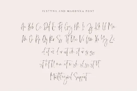 Justyna And Magdyna font