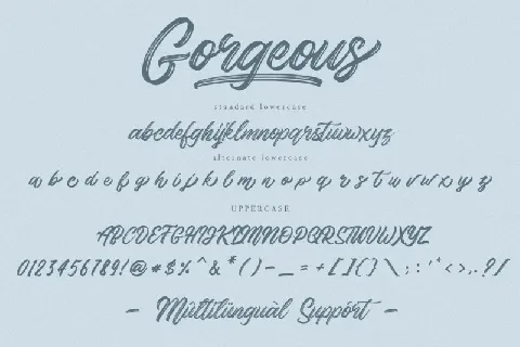 Gorgeous – Script Typeface font