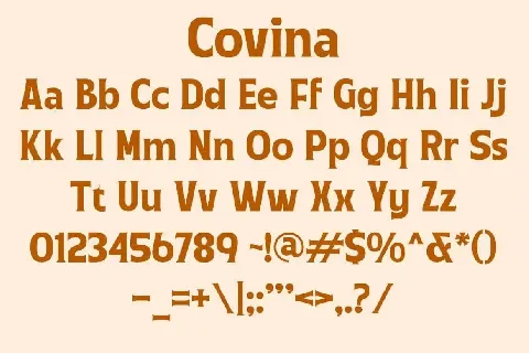 Covina font