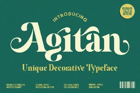 Agitan font