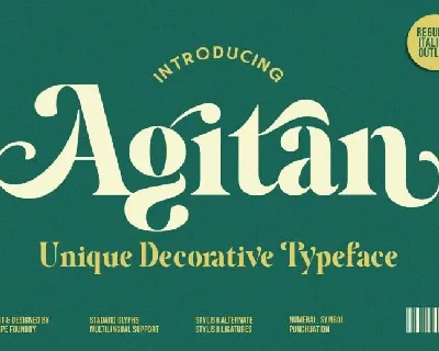 Agitan font