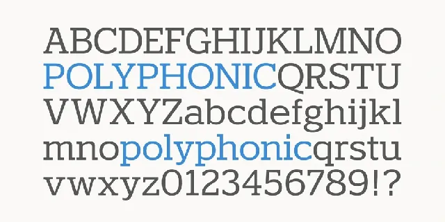 Polyphonic font