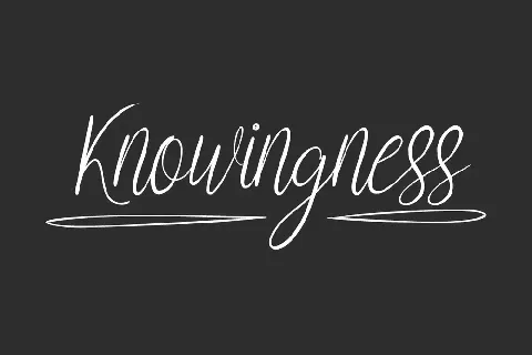 Knowingness Demo font