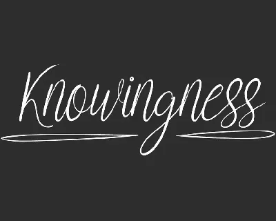 Knowingness Demo font