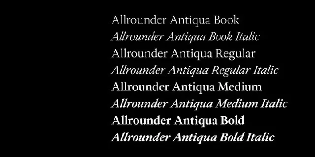 Allrounder Antiqua Family font