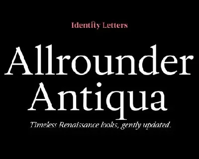 Allrounder Antiqua Family font
