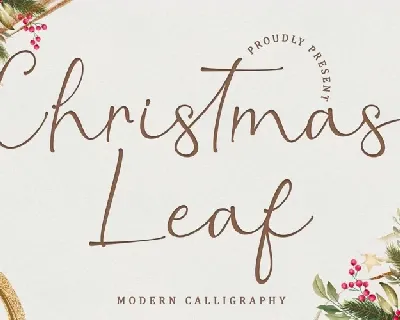 Christmas Leaf font