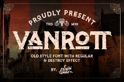 Vanrott Destroy Serif font