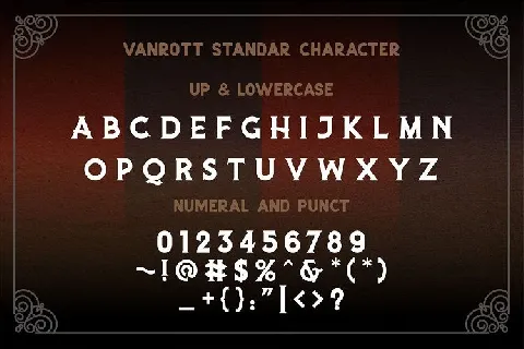 Vanrott Destroy Serif font