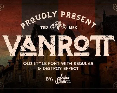 Vanrott Destroy Serif font