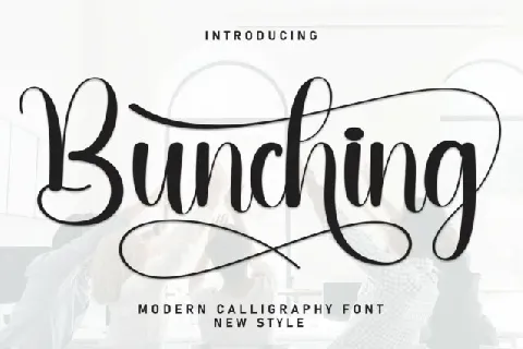 Bunching Script font