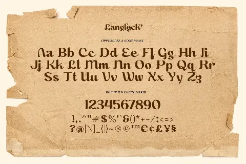 Langlock font