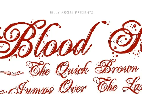 Blood Script font