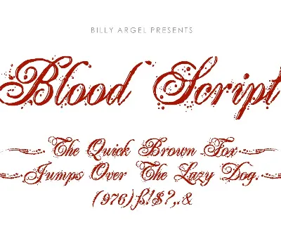 Blood Script font