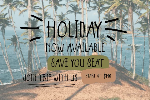 Summer Vacation Display font