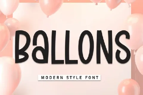 Ballons Display font