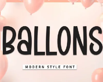 Ballons Display font