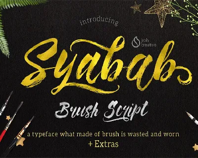 Syabab Brush Script font