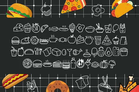 Foodlist Illustration font
