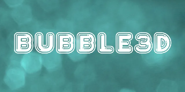 Bubble3D font