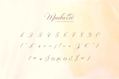 Mailava font