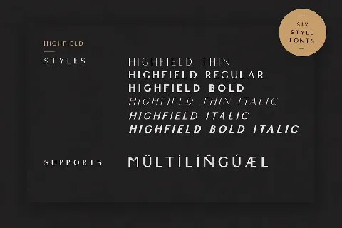 Highfield font