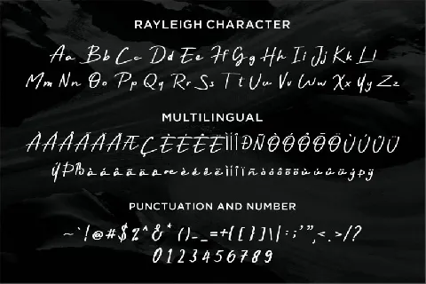 Rayleigh Brush font