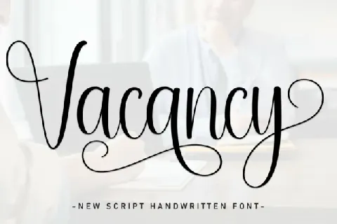 Vacancy Script font