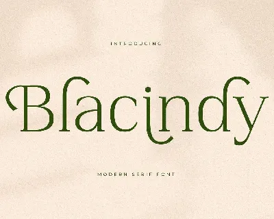 Blacindy font