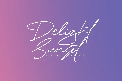 Delight Sunset font