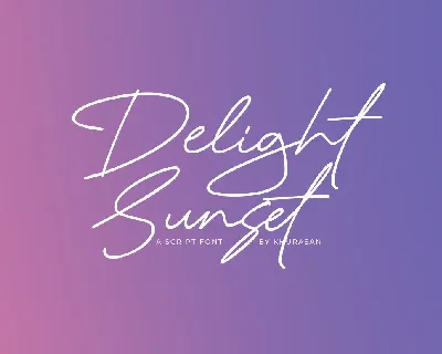 Delight Sunset font