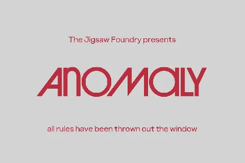 Anomaly font