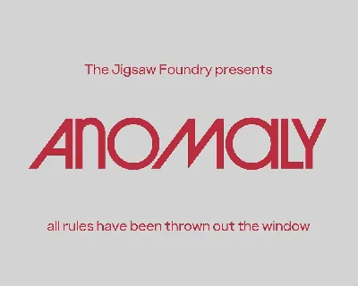 Anomaly font