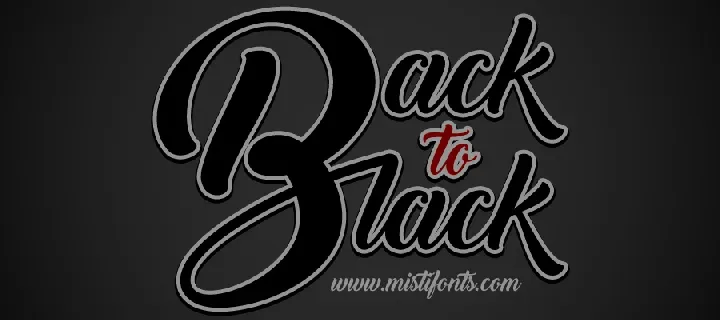 Back to Black Script font