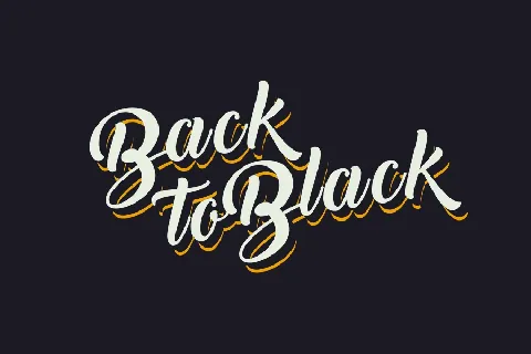 Back to Black Script font